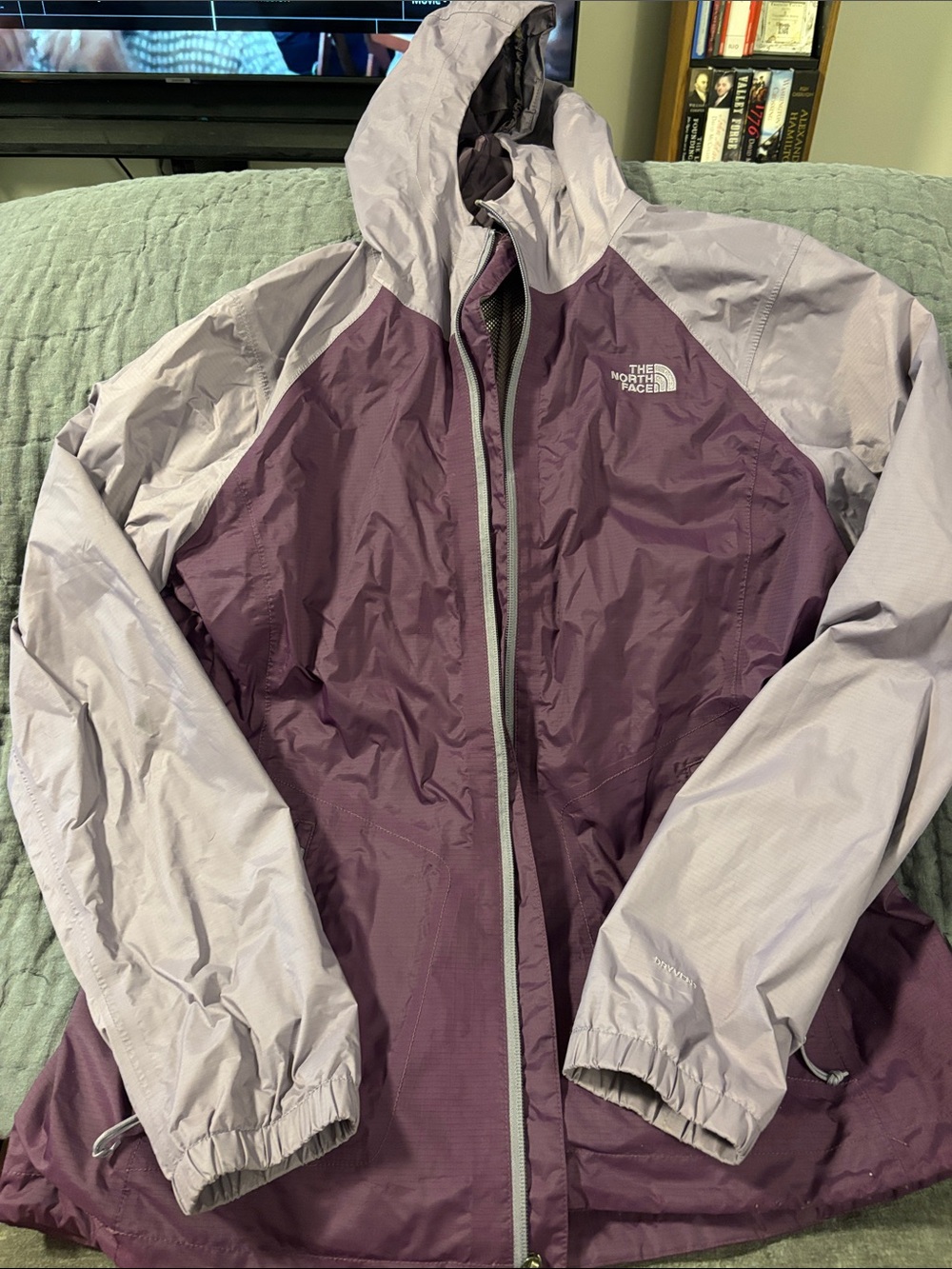 The North Face Two-Tone Purple Hooded Windbreaker
